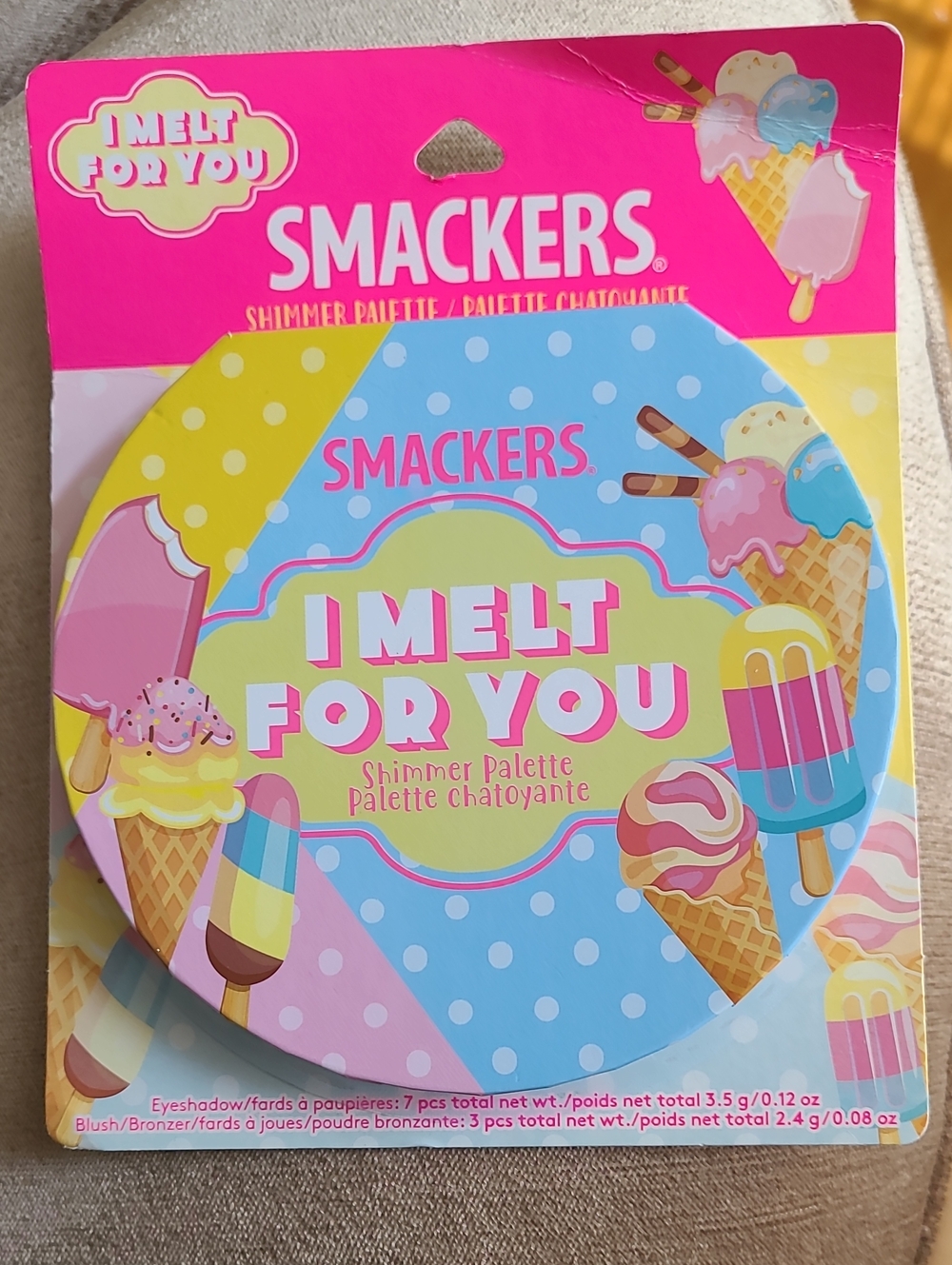 Smackers I Melt For You Shimmer Eyeshadow Palette - Pastel Pink & Blue